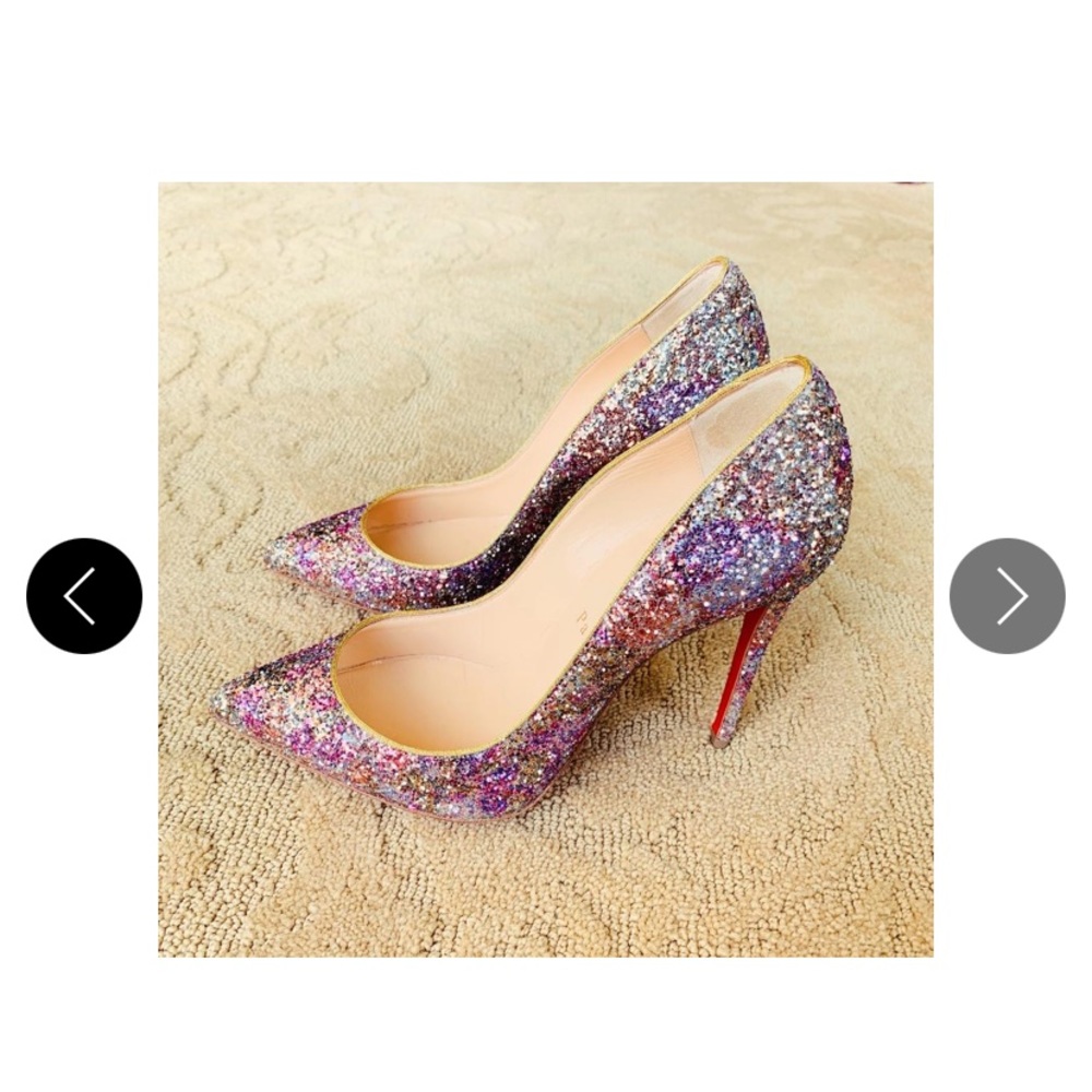 Size 39 Christian louboutins, glitter pumps new 120mm. Authentic and brand new